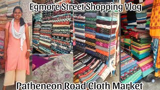 Budget Street Shopping Vlog Patheneon Cotton StreetAffortable Dress Materials Egmore Cloth Market [upl. by Eener]