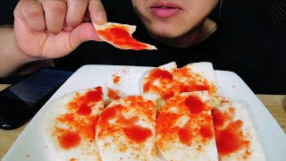 ASMR COMIENDO JICAMA CON CHILE Y CHAMOY Y MANDANDO SALUDOS [upl. by Devonna344]