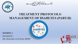 DAY4 Treatment Protocols and Management of Diabetes Mellitus PartII POWEROVERDIABETES VMH [upl. by Yenreit259]