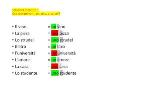 A1 2 Articolo indeterminativo UN UNO UNA UN [upl. by Nohsyar]