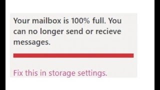 How To Fix The Outlook Mailbox Is 100 Full Error [upl. by Newob125]