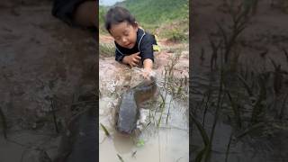 Survival Skills single mom with FISH catching skills survival camping bushcraft food cooking [upl. by Kila]