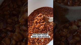 Slow Cooker Crockpot Baked Beans with Bacon [upl. by Ddahc]