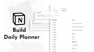 How to build Daily Planner in Notion  Notion Daily Planner [upl. by Kalbli538]