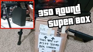 Home built 350 round super box for the M249 amp Fightlite MCR overview [upl. by Mellins]