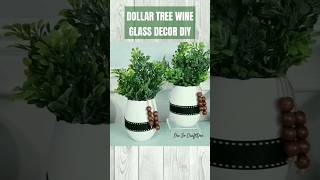 🔥 Transform Dollar Tree Wine Glasses into Decor Pieces dollartreediy shesocraftdee shorts [upl. by Ikairik]