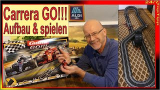 ALDI Angebot  Carrerabahn GO  Aufbau amp spielen  Looping Steilwandkurve Carrera Formel 1 [upl. by Engapmahc179]