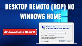 Usar o Desktop Remoto RDPÁrea de Trabalho Remota no Windows Home aprenda fácil [upl. by Kaiulani455]