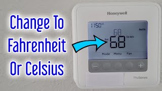 How To Change Between Fahrenheit amp Celsius On A Honeywell Pro Series Thermostat [upl. by Isabella575]