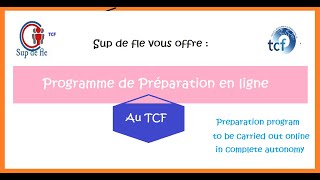 Programme Préparation TCF en ligne [upl. by Assenar]