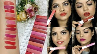 ALL SHADESMAYBELLINE SUPER STAY MATTE INK LIQUID LIPSTICKS  SWATCHES AND REVIEW  KOLKATA INDIA [upl. by Charmaine]