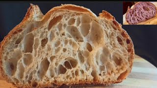 Pane alveolato con il lievito madre🥖lievito di birra🥖 impasto a mano🥖Sourdough bread recipe 🥖 [upl. by Amatruda824]