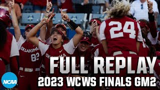 Oklahoma vs Florida State 2023 Womens College World Series Finals Game 2  FULL REPLAY [upl. by Ive]