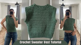 Beginner friendly crochet vest tutorial I Kenikse Crochet [upl. by Amble]