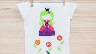 Manualidades infantiles Camiseta de princesa en fieltro [upl. by Casey305]