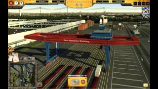 Lets Play Hafen Hamburg Simulator 2012 Container Tutorial [upl. by Maillij]