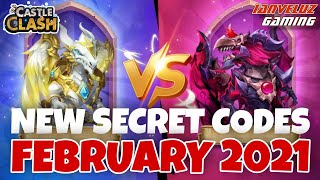 NEW Castle Clash CODES  February 2021 Secret Codes Compilation [upl. by Dacy]