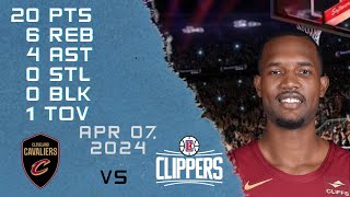 Evan Mobley player Full Highlights vs CLIPPERS NBA Regular season game 07042024 [upl. by Ydnat]