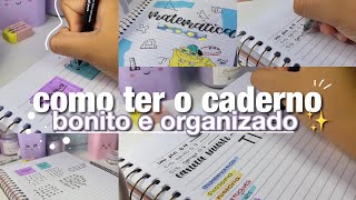 COMO TER O CADERNO BONITO E ORGANIZADO EM 2022  dicas perfeitas 📚 [upl. by Ramilahs]