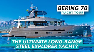 The ultimate longrange steel explorer yacht Bering 70 yacht tour  Motor Boat amp Yachting [upl. by Zulaledairam]