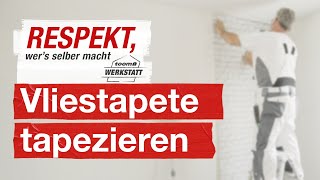 Richtig Wände mit Vliestapete tapezieren  toom Werkstatt [upl. by Alcine790]