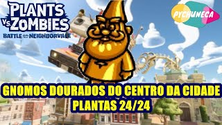 TODOS OS GNOMOS DOURADOS DO CENTRO DA CIDADE DAS PLANTAS  PvZ BFN [upl. by Nueoht]