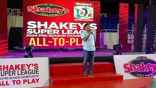 3rd Shakeys Super League Pre Season Opening Part 6 Mr Vic Gregorio of Shakeys [upl. by Vasili]