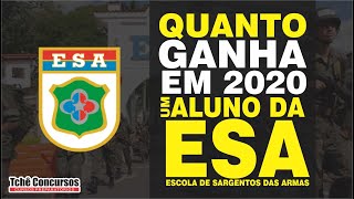 QUANTO GANHA O ALUNO DA ESA EM 2020 [upl. by Stucker]