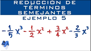 Reducción de términos semejantes con fracciones ejemplo 2 [upl. by Gabbie]