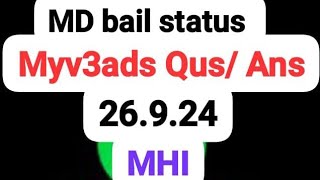 myv3ads Md Bail status கேள்வி பதில் 26924 [upl. by Ecirual]