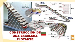 CONSTRUCCION DE UNA ESCALERA FLOTANTE  CRITERIOS ESTRUCTURALES [upl. by Towland]