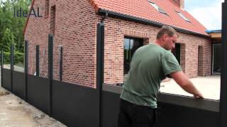 Montage IdeAL aluminium en wpc tuinafscheiding [upl. by Radcliffe459]