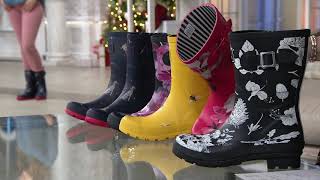 Joules Mid Rain Boots  Molly Welly on QVC [upl. by Edwyna632]