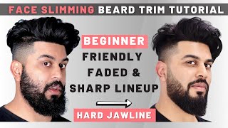 How to Trim your Beard Like a Pro  Beard Fade and Sharpest Line up Beginner Friendly [upl. by Lee81]