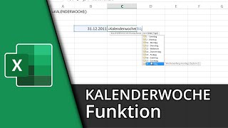 Excel Kalenderwoche Funktion  KALENDERWOCHE ✅ Tutorial [upl. by Zelten639]