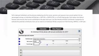 Solo 401k Contribution Calculator [upl. by Sirej536]