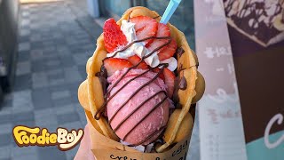 아이스크림 에그와플  Ice Cream Egg Waffle  Korean Street Food  인천 제물포 크레플 [upl. by Yemirej]