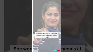 Manu Bhaker Indias Shooting Star  First Indian Female Olympic Shooting Medalist🥉shorts olympic [upl. by Issor95]