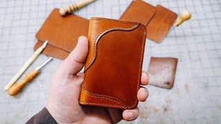 Making a Western Inspired Vertical Leather Wallet [upl. by Lav]