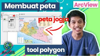 ArcView  TUTORIAL MEMBUAT PETA JOGJA MANUAL SEDERHANA DENGAN TOOL POLYGON  STYO PATUH [upl. by Arolf]