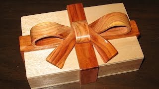 How to make a Scroll Saw Ribbon Box  woodworking project [upl. by Kari]