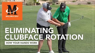 Malaska Golf  Eliminating Clubface Rotation  How Your Hands Work [upl. by Jerad]