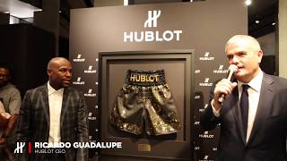 HUBLOT REVEALS THE BIG BANG UNICO TMT WITH FLOYD MAYWEATHER IN LAS VEGAS [upl. by Krystyna]