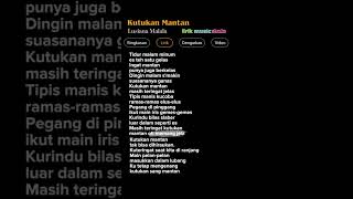 Lirik Lagu Kutukan MantanLusiana Malala [upl. by Perrin]