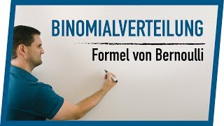 Binomialverteilung BernoulliFormel Beispiel mit Schaubild  Mathe by Daniel Jung [upl. by Hassin]