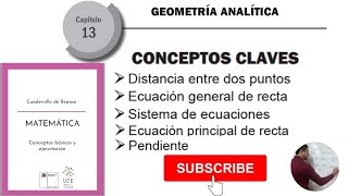 En vivo capítulo 13 GEOMETRÍA ANALÍTICA cuadernillo de repaso UCE Mineduc [upl. by Edgard]