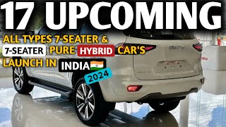 Upcoming All Types 7 Seater amp 7 Seater Hybrid Cars Launch India 2024  Launch date Price Features [upl. by Carmelo]