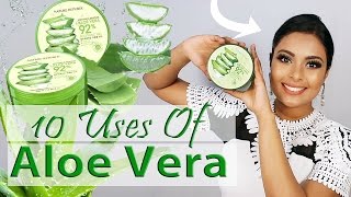 TOP 10 USES ALOE VERA GEL FOR SKIN amp HAIR  BEAUTY BENEFITS OF ALOE  AVG HACKS [upl. by Yellat]