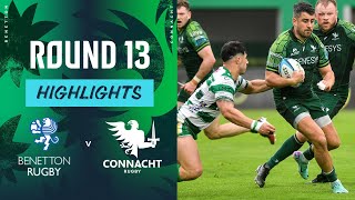 Benetton Rugby v Connacht  Instant Highlights  Round 13  URC 202324 [upl. by Gulgee]