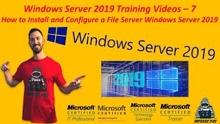 How to install and Configure a File Server Windows Server 2019  Training Video 7  WATCH NOW [upl. by Erlewine]